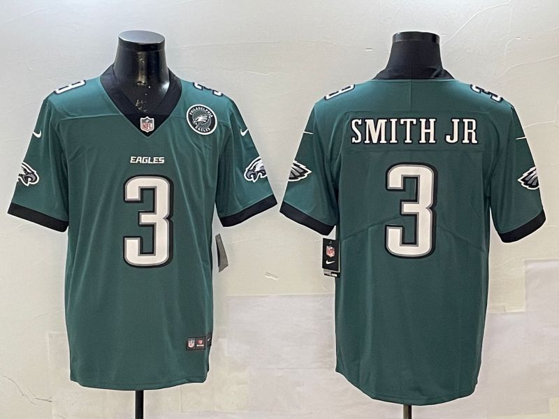 Men Philadelphia Eagles #3 Smith jr Green Second generation 2025 Nike Limited NFL Jersey style 5->philadelphia eagles->NFL Jersey